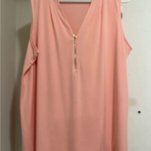 Ivanka Trump Pink Sleeveless Relaxed Blouse